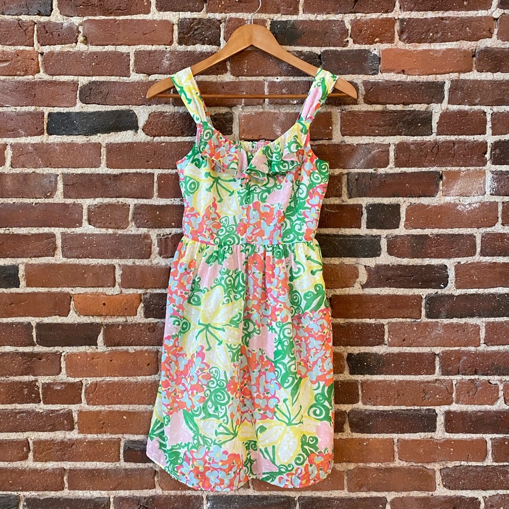 Lily Pulitzer Floral Ruffle Peggy Mariposa Dress SIZE 0